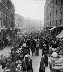 Zondagsmarkt, Wentworth Street, Oost-Londen, ca. 1930s