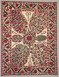Suzani met bloemmotieven