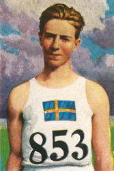 Zweedse speerwerper Erik Lundquist, 1928