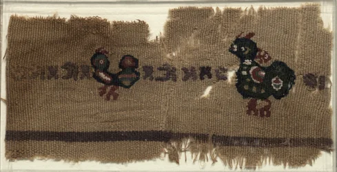 Wandtapijt met Vogels en Griekse Letters, 400s - 600s