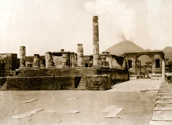 Tempio di Giove, Pompeii, Italië, ca. 1900s