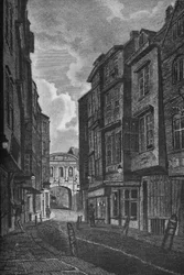 Temple Bar vanaf Butcher Row, 1907