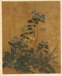 Tien afbeeldingen van bloemen, vruchten en vogels, Ming-dynastie, 1368-1644
