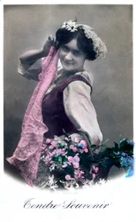 Tendre Souvenir, Franse ansichtkaart