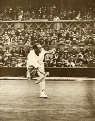 Tenniswedstrijd op Centre Court in Wimbledon, ca. 1930s, 1935