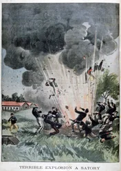 Vreselijke explosie in Satory, Frankrijk, 1902