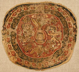 Textiel Fragment, Byzantijns, 8e-9e eeuw