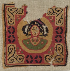 Textiel Fragment, Koptisch, 6e-7e eeuw