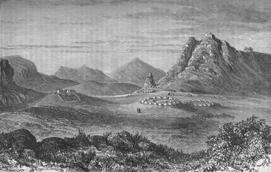 Thaba Bosigo, de vesting van de Basutos, ca. 1880