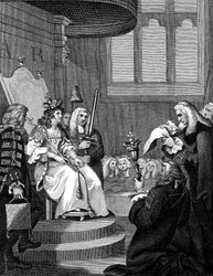 De Acte van Unie tussen Engeland en Schotland voorgelezen aan Koningin Anne, 1826