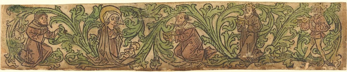 De Aanbidding der Wijzen in een rand, ca. 1480