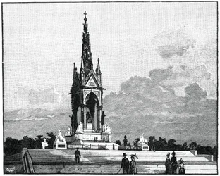 Het Albert Memorial, Kensington, Londen, 1900