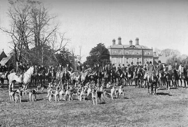 De Albrighton Hounds: Een ontmoeting in Stretton, c1903