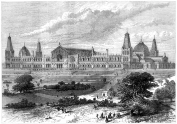 Het Alexandra Palace, Muswell Hill, Londen, 1875