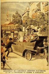 De moord op aartshertog Franz Ferdinand van Oostenrijk en zijn vrouw, hertogin Sophia, door Gavrilo Pr