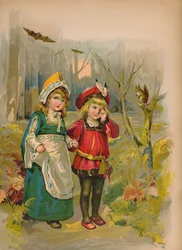 De kinderen in het bos