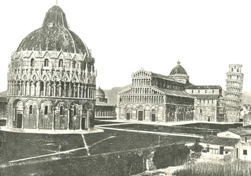 De Doopkapel, Kathedraal en Scheve Toren, Pisa, Italië, 1895