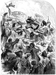 De Slag bij Schellenberg, Oostenrijk, 1704 19e eeuw