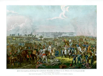 De Slag der Naties bij Leipzig, Duitsland, 18 oktober 1813