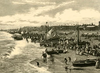 Het strand, Yarmouth, 1898