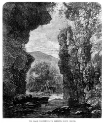 De grot van de Zwarte Kolonel, Gleneye, Schotland, 1864