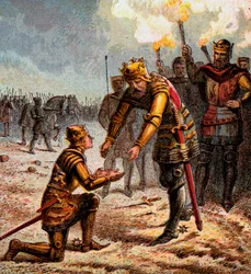 De Zwarte Prins bij Crécy, 1346, ca. 1850