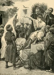 De jongen Cyrus speelt de koning, 1890