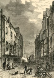 De brugvoet, Southwark, in 1810, ca. 1878