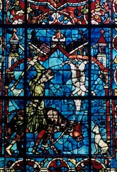 De Slagers, glas-in-lood, Kathedraal van Chartres, Frankrijk, 1194-1260