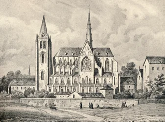 De kerk en een deel van de abdij van St. Victor