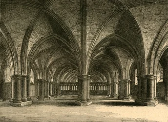 De Kerk van Sint-Faith, De Crypte van Oude Sint-Paulus, naar een tekening van Hollar, 1897