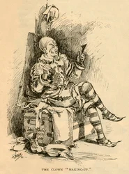 De clown die zich opmaakt, 1882