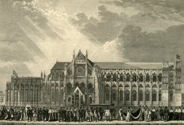 De kroningsprocessie van Anne Boleyn naar Westminster Abbey, 1533, 1881