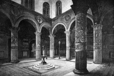 Het hof van het Palazzo Vecchio, Florence, Italië
