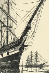 De Cutty Sark 1869, in de Haven van Falmouth, 1938