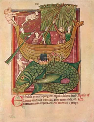 De gevaren van de zee MS. Harl. 4751, 13e eeuw, 1902