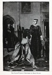 Het doodvonnis bezorgd aan Mary Stuart