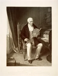 De hertog van Wellington leest berichten in zijn huis Apsley House, Londen, 1846