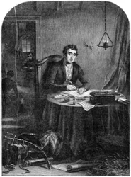 De hertog van Wellington schrijft de verslagen na de Slag bij Waterloo, 1815, 1852