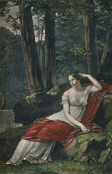 De keizerin Josephine in het park van Malmaison, 1809, 1896