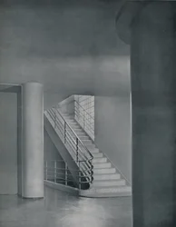De entreehal en trap, 1942
