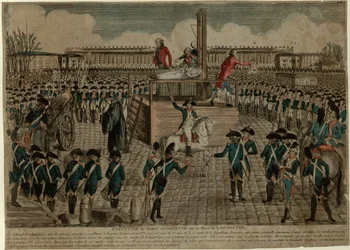 De Executie van Marie Antoinette op de Place de la Revolution op 16 oktober 1793