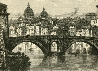 De Fabriciaanse Brug, Rome, 1890