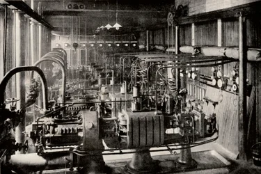 Het eerste Parsons Turbo-Elektrische Generatorstation, ca. 1916