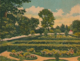 De bloementuin, een uitzicht op het westelijke uiteinde, 1946