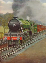 De Flying Scotsman passeert Hadley Wood, L.N.E.R.
