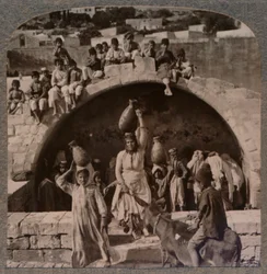 De fontein van de Maagd, Nazareth, ca. 1900