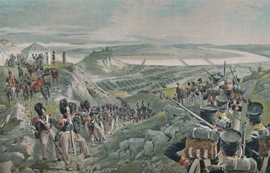 Het Franse leger steekt de Niemen over, 1812