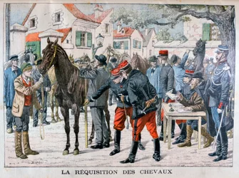 Het Franse leger koopt paarden, 1904