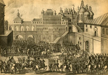 De Fransen betreden de stad Moskou, september 1812, 1921